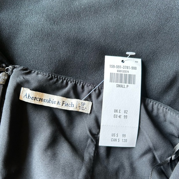 Abercrombie & Fitch Y2K Halter Dress S P Black Knot Cutout Mini Date NWT $99 - Picture 5 of 10